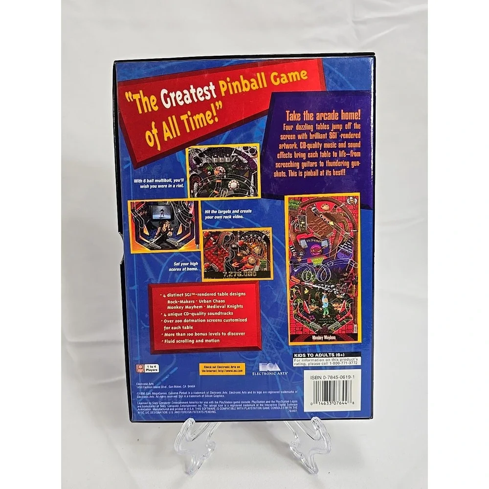 Extreme Pinball Long Box‎ (Sony PlayStation 1, 1996) No Manual!
